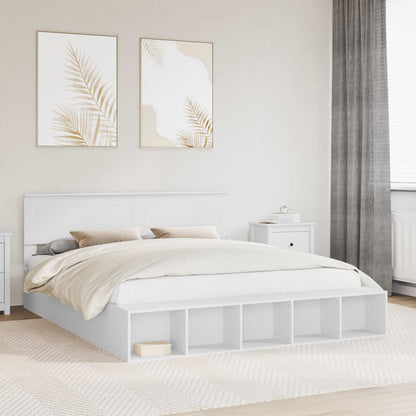 Struttura del letto Bianco 180 x 200 cm Legno multistrato