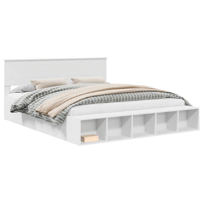 Struttura del letto Bianco 180 x 200 cm Legno multistrato