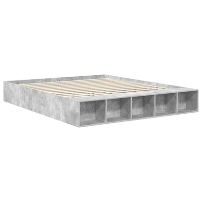 Struttura del letto con lo scaffale Grigio cemento 180 x 200 cm