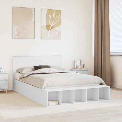 Struttura del letto Bianco 150 x 200 cm Legno multistrato