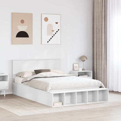 Struttura del letto Bianco 150 x 200 cm Legno multistrato