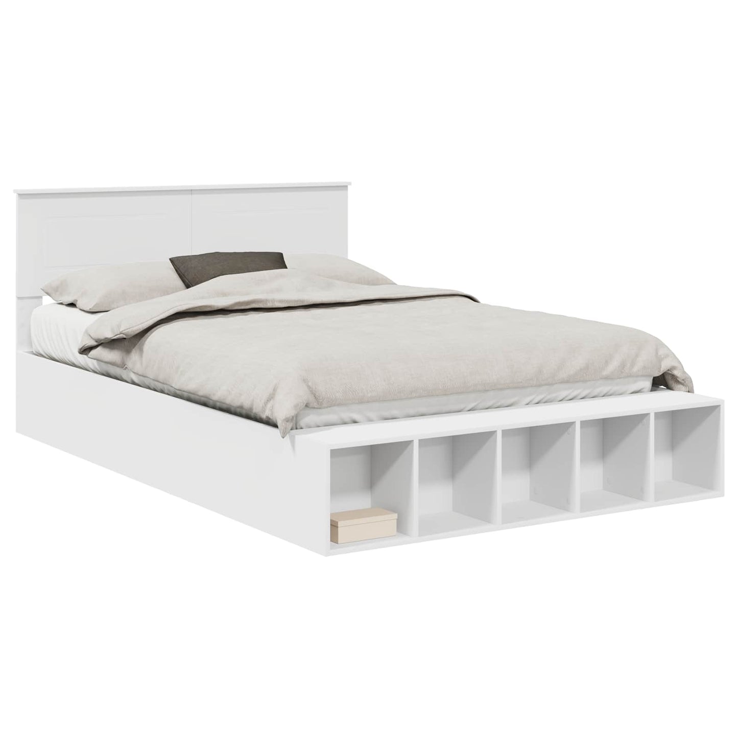 Struttura del letto Bianco 150 x 200 cm Legno multistrato