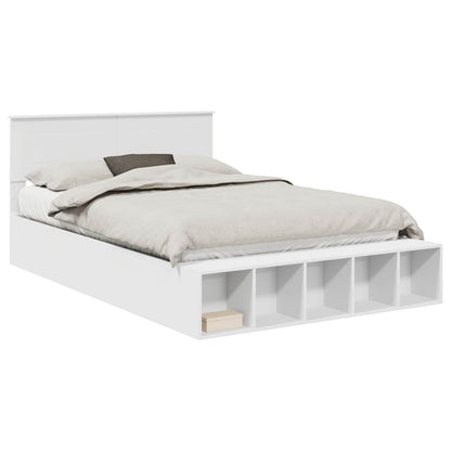 Struttura del letto Bianco 150 x 200 cm Legno multistrato