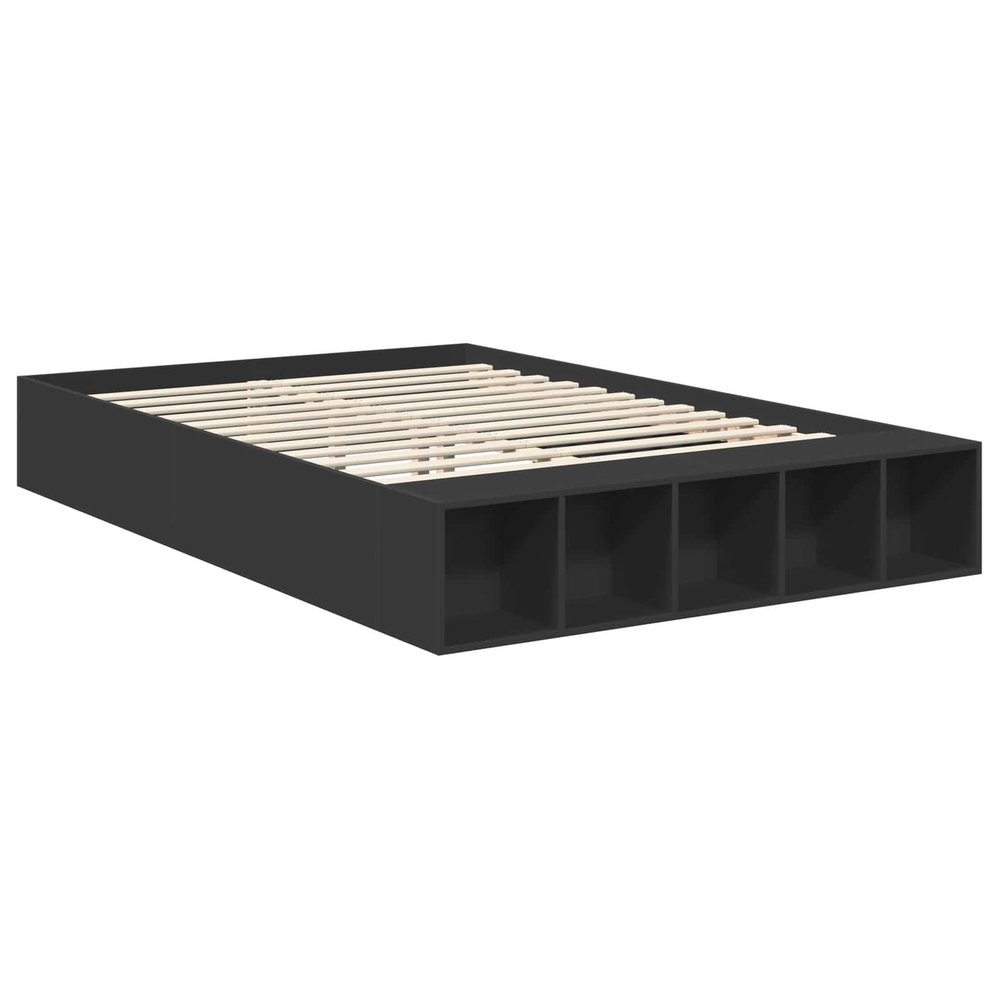 Struttura del letto Nero 140 x 200 cm Legno multistrato