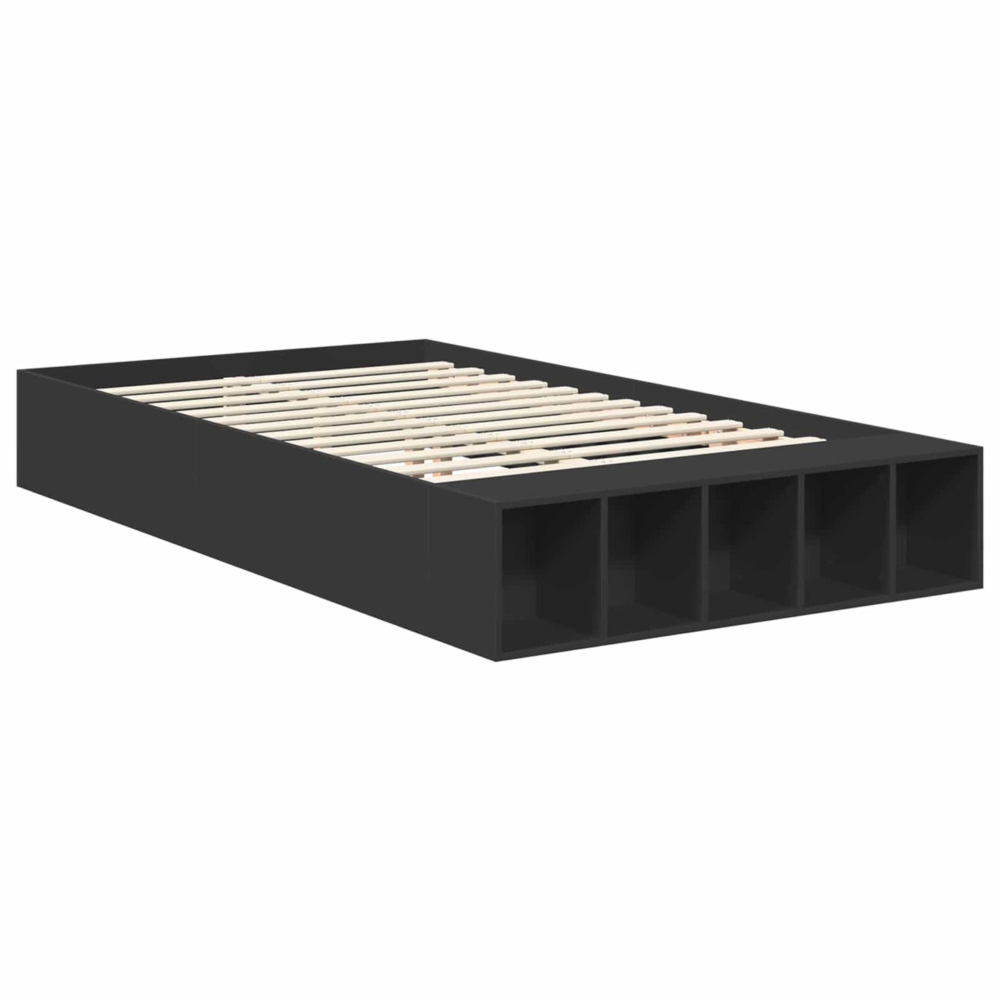 Struttura del letto Nero 135 x 190 cm Legno multistrato
