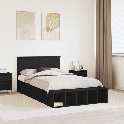 Struttura del letto Nero 120 x 190 cm Legno multistrato