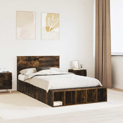 Struttura del letto Rovere fumÃ© 120 x 190 cm Legno multistrato