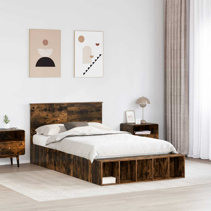 Struttura del letto Rovere fumÃ© 120 x 190 cm Legno multistrato