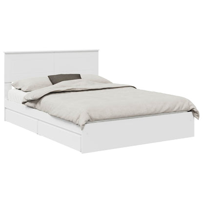 Letto con Contenitore Bianco 160 x 200 cm Legno multistrato