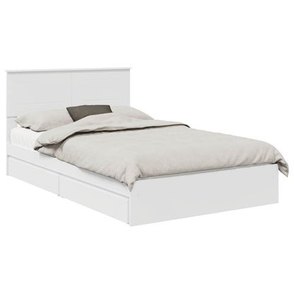 Letto con Contenitore Bianco 135 x 190 cm Legno multistrato