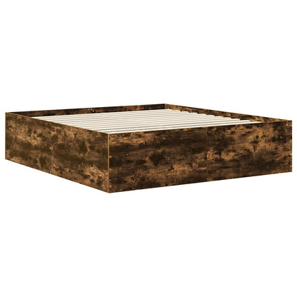 Struttura del letto Rovere fumÃ© 180 x 200 cm Legno multistrato