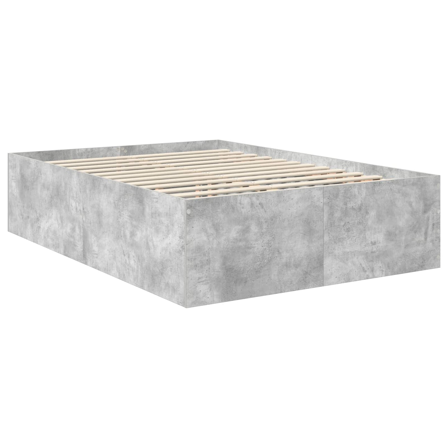Struttura del letto con testiera Grigio cemento 160 x 200 cm