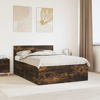 Struttura del letto Rovere fumÃ© 140 x 190 cm Legno multistrato