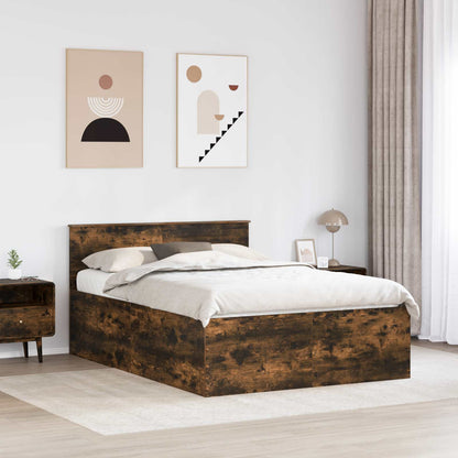 Struttura del letto Rovere fumÃ© 140 x 190 cm Legno multistrato