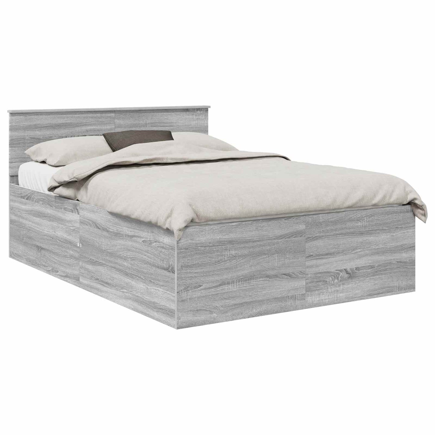 Struttura del letto con testiera Grigio Sonoma 140 x 190 cm