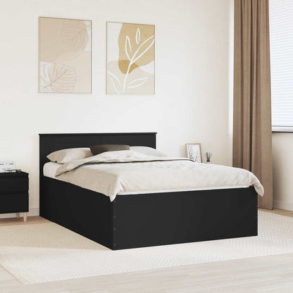 Struttura del letto Nero 140 x 200 cm Legno multistrato