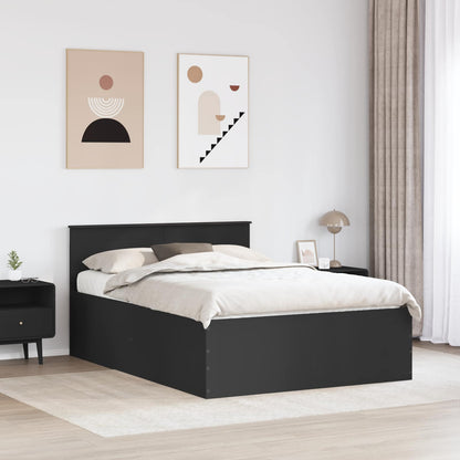 Struttura del letto Nero 140 x 200 cm Legno multistrato