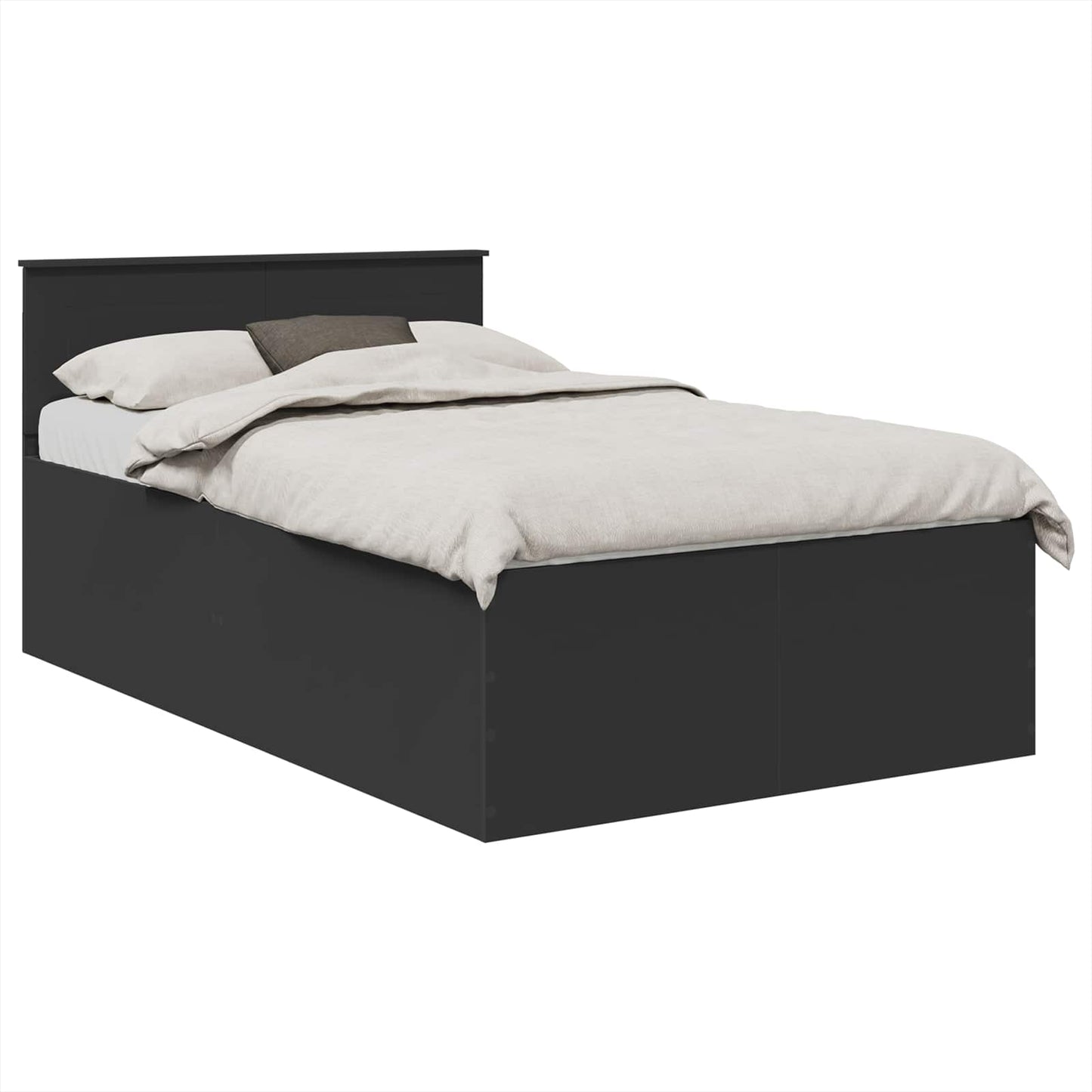 Struttura del letto Nero 120 x 190 cm Legno multistrato