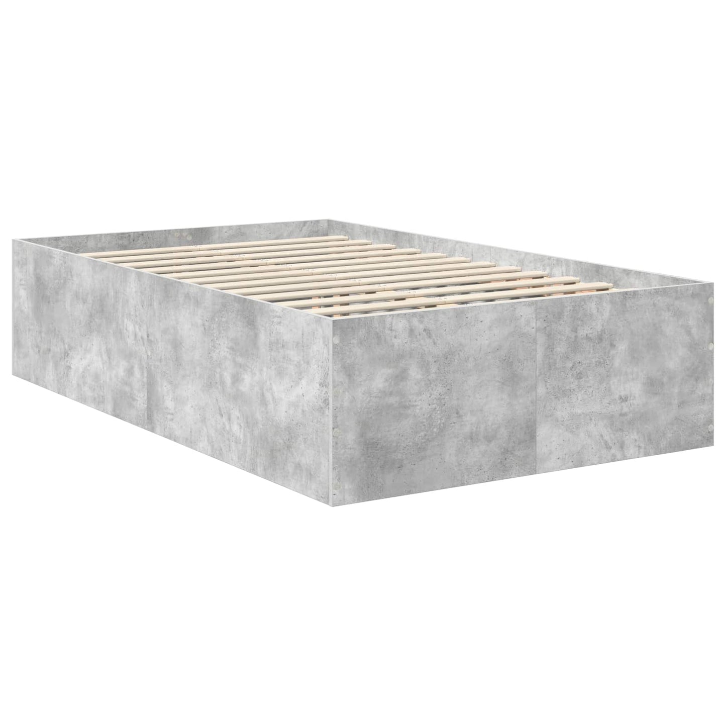 Struttura del letto con testiera Grigio cemento 120 x 190 cm