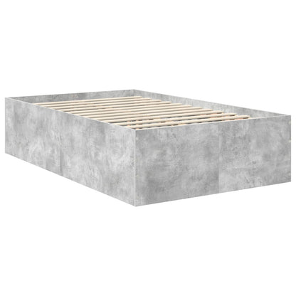 Struttura del letto con testiera Grigio cemento 120 x 190 cm