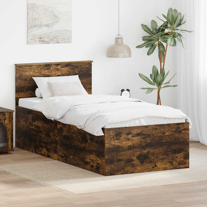 Struttura del letto Rovere fumÃ© 120 x 200 cm Legno multistrato