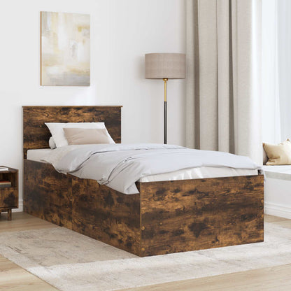 Struttura del letto Rovere fumÃ© 120 x 200 cm Legno multistrato