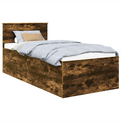 Struttura del letto Rovere fumÃ© 120 x 200 cm Legno multistrato