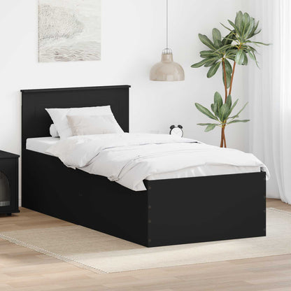 Struttura del letto Nero 90 x 190 cm Legno multistrato