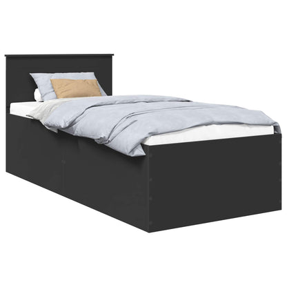 Struttura del letto Nero 90 x 200 cm Legno multistrato