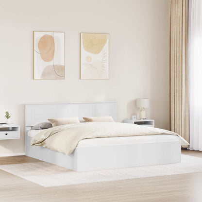 Struttura del letto Bianco 200 x 200 cm Legno multistrato