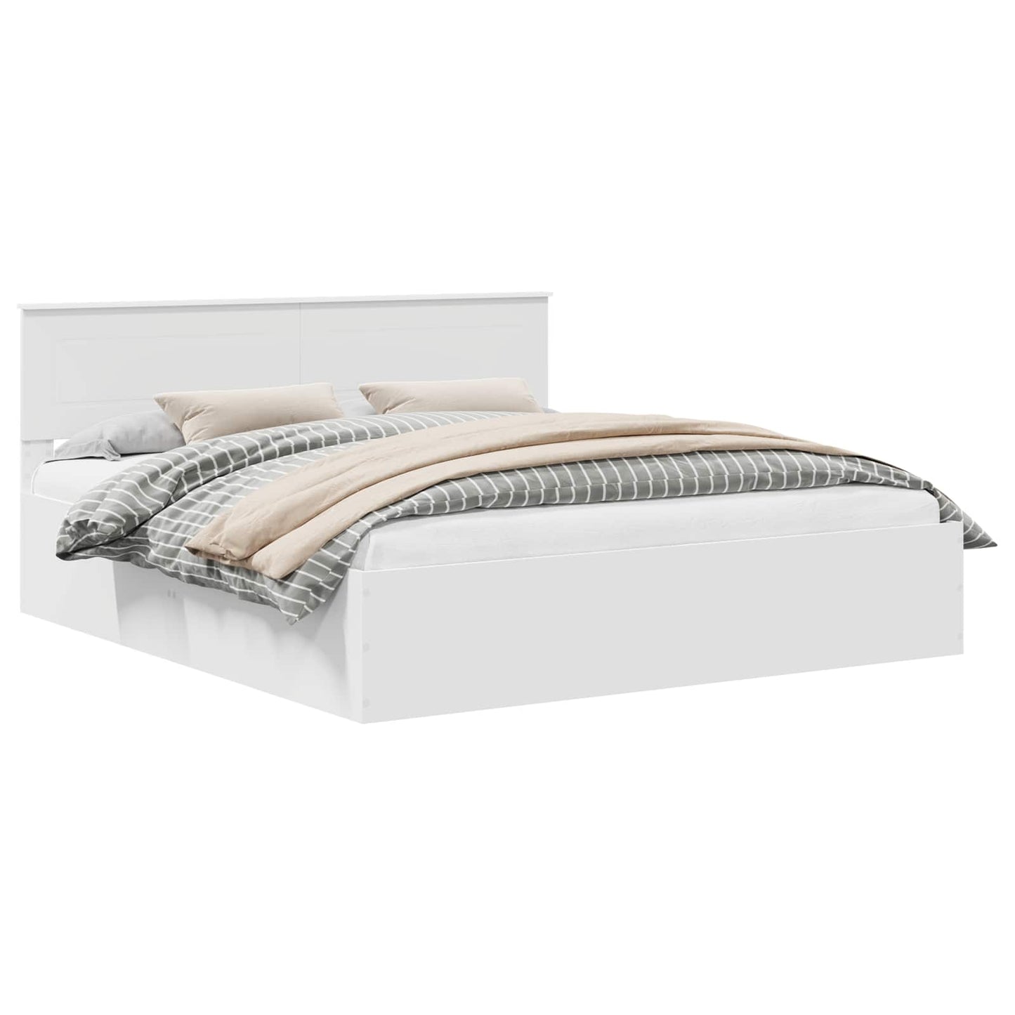 Struttura del letto Bianco 200 x 200 cm Legno multistrato