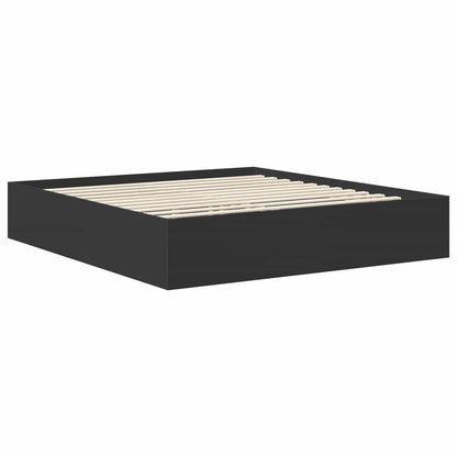 Struttura del letto Nero 200 x 200 cm Legno multistrato