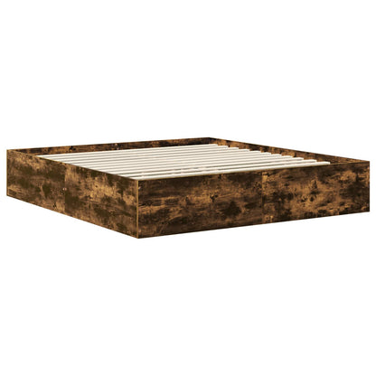 Struttura del letto Rovere fumÃ© 200 x 200 cm Legno multistrato