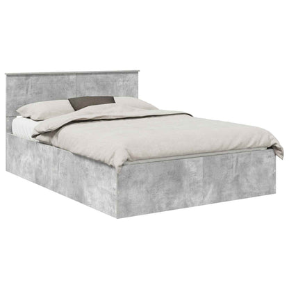 Struttura del letto con testiera Grigio cemento 150 x 200 cm