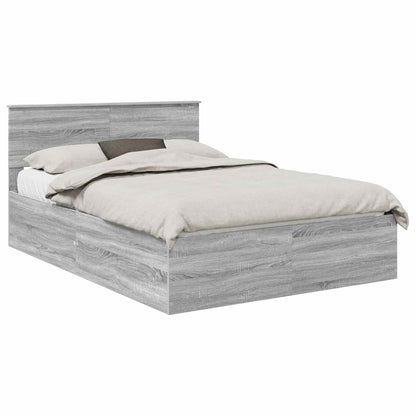 Struttura del letto con testiera Grigio Sonoma 140 x 200 cm