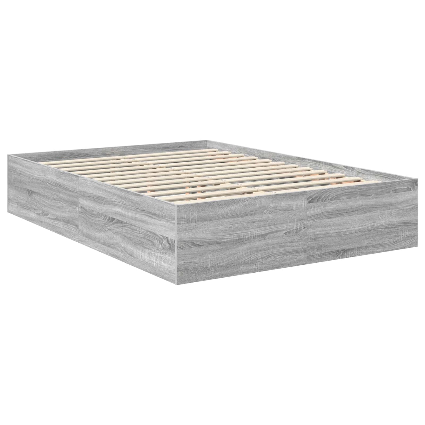 Struttura del letto con testiera Grigio Sonoma 140 x 200 cm