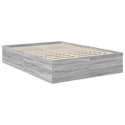 Struttura del letto con testiera Grigio Sonoma 140 x 200 cm