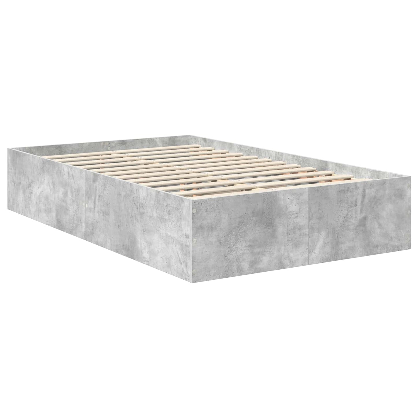 Struttura del letto con testiera Grigio cemento 135 x 190 cm