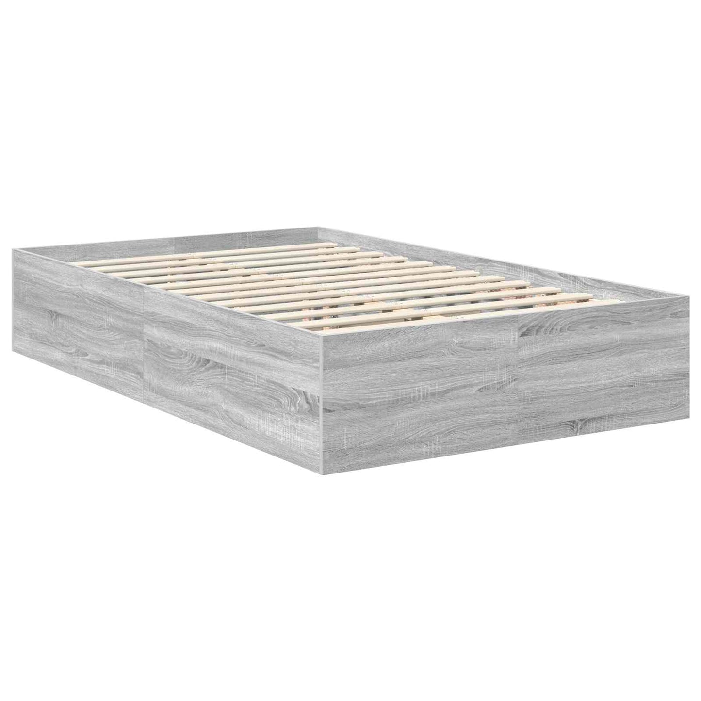 Struttura del letto con testiera Grigio Sonoma 135 x 190 cm
