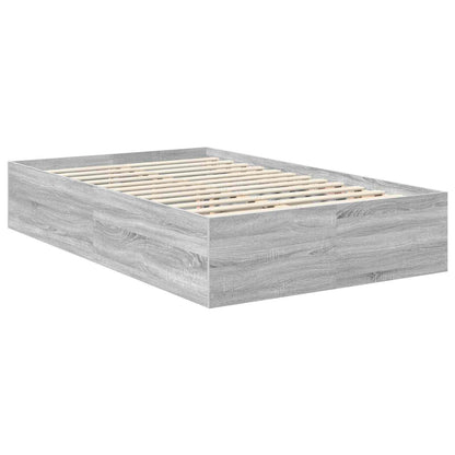 Struttura del letto con testiera Grigio Sonoma 120 x 200 cm