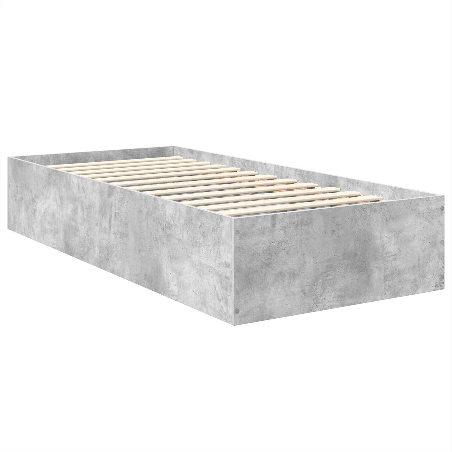 Struttura del letto con testiera Grigio cemento 120 x 200 cm