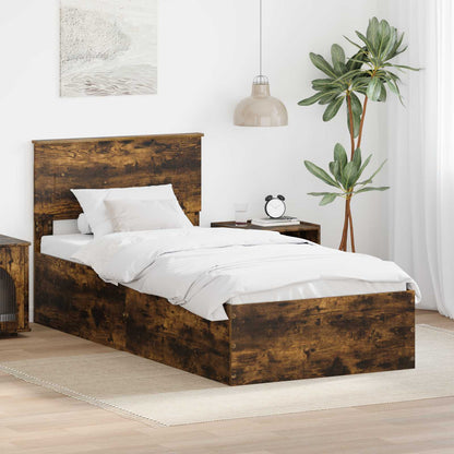 Struttura del letto Rovere fumÃ© 120 x 200 cm Legno multistrato