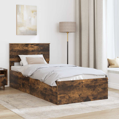 Struttura del letto Rovere fumÃ© 120 x 200 cm Legno multistrato