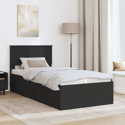 Struttura del letto Nero 90 x 190 cm Legno multistrato