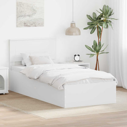 Struttura del letto Bianco 90 x 200 cm Legno multistrato