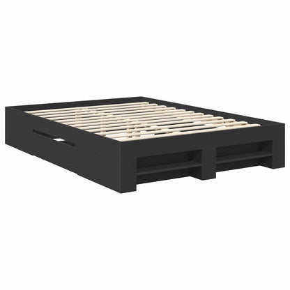 Struttura del letto Nero 140 x 200 cm Legno multistrato