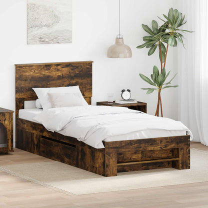 Struttura del letto Rovere fumÃ© 100 x 200 m Legno multistrato