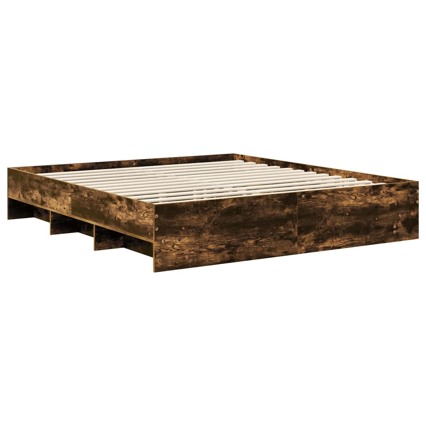 Struttura del letto Rovere fumÃ© 200 x 200 cm Legno multistrato