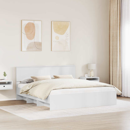 Struttura del letto Bianco 180 x 200 cm Legno multistrato