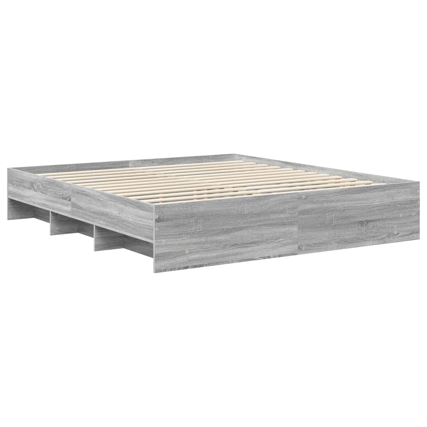 Struttura del letto con testiera Grigio Sonoma 180 x 200 cm
